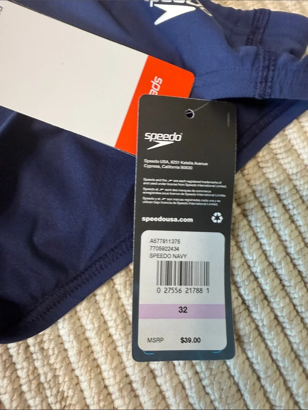 NWT Speedo swim Trunks size 32